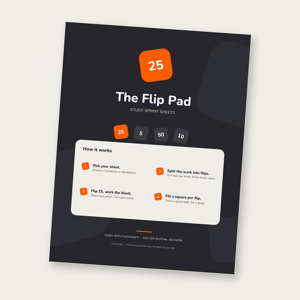 The Flip Pad cover — study sprint sheets by TurnCube