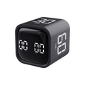 FlipTimer focus cube in Charcoal, front view with display
